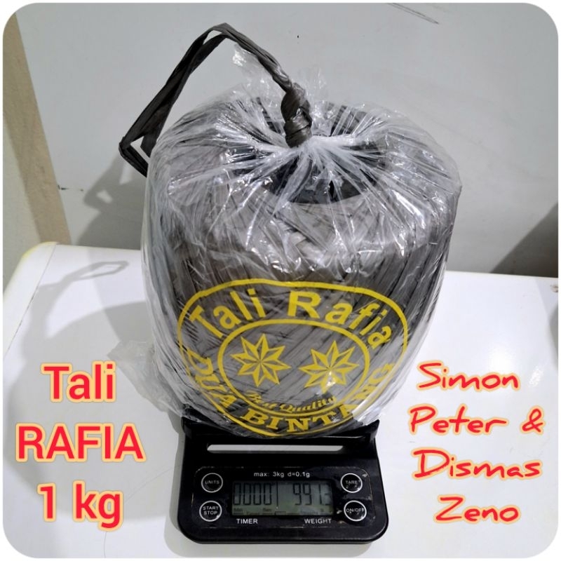 Jual TALI RAFIA HITAM 1 KG 1kg 1 Roll Kualitas Terjamin Tebal Anti ...