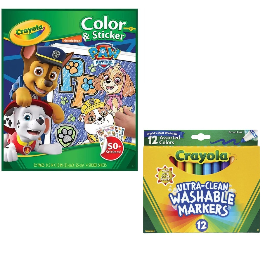 Jual Crayola Paw Patrol Colouring & Sticker Book Deluxe Gift Box Set