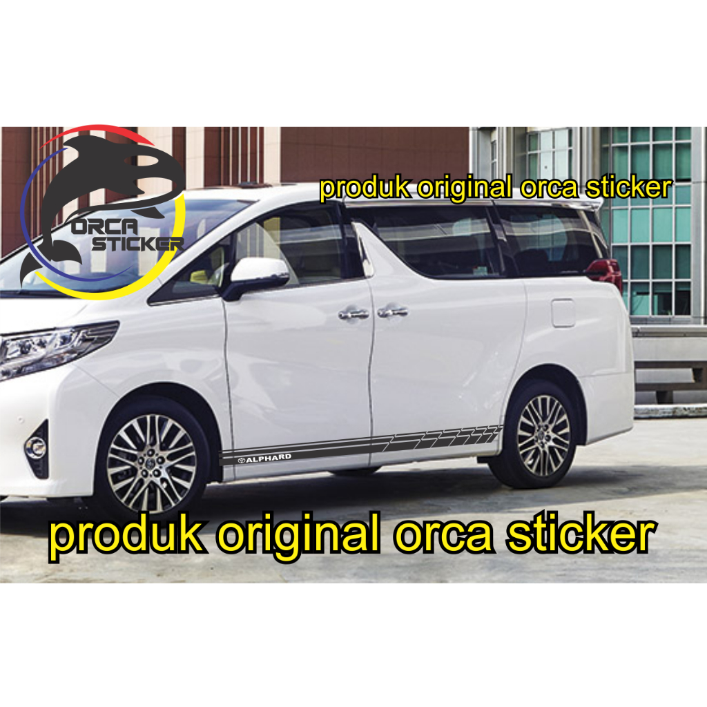 Jual sticker list body alphard minimalis simplee, sticker mobil toyota ...