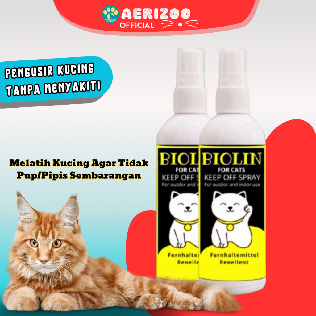 Jual Biolin Spray Pengusir Kucing Liar Pipis Sembarangan Cat Rapellent