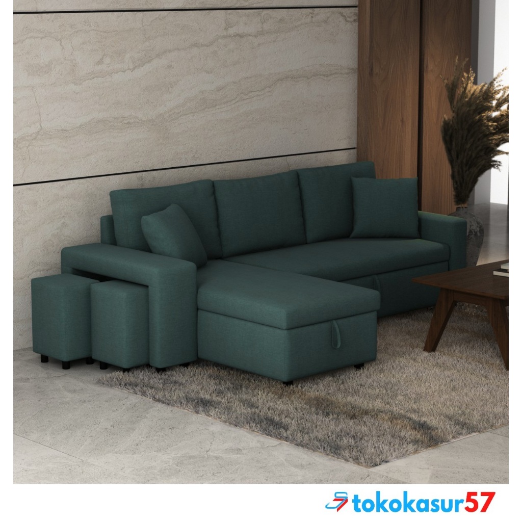 Jual Sofa Bed / Sofa L / Sofa 3 Seater with Stool FELIPE SFC Color