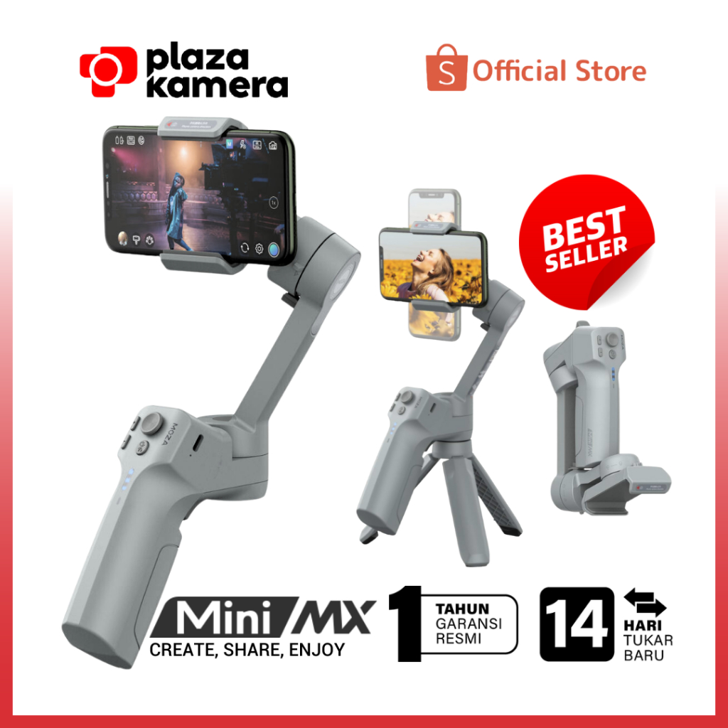 Jual Moza Mini MX Foldable Gimbal Stabilizer For Smartphone HP | Shopee ...