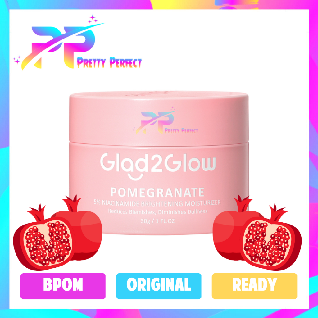 Jual Glad2glow Pomegranate 5 Niacinamide Brightening Moisturizer