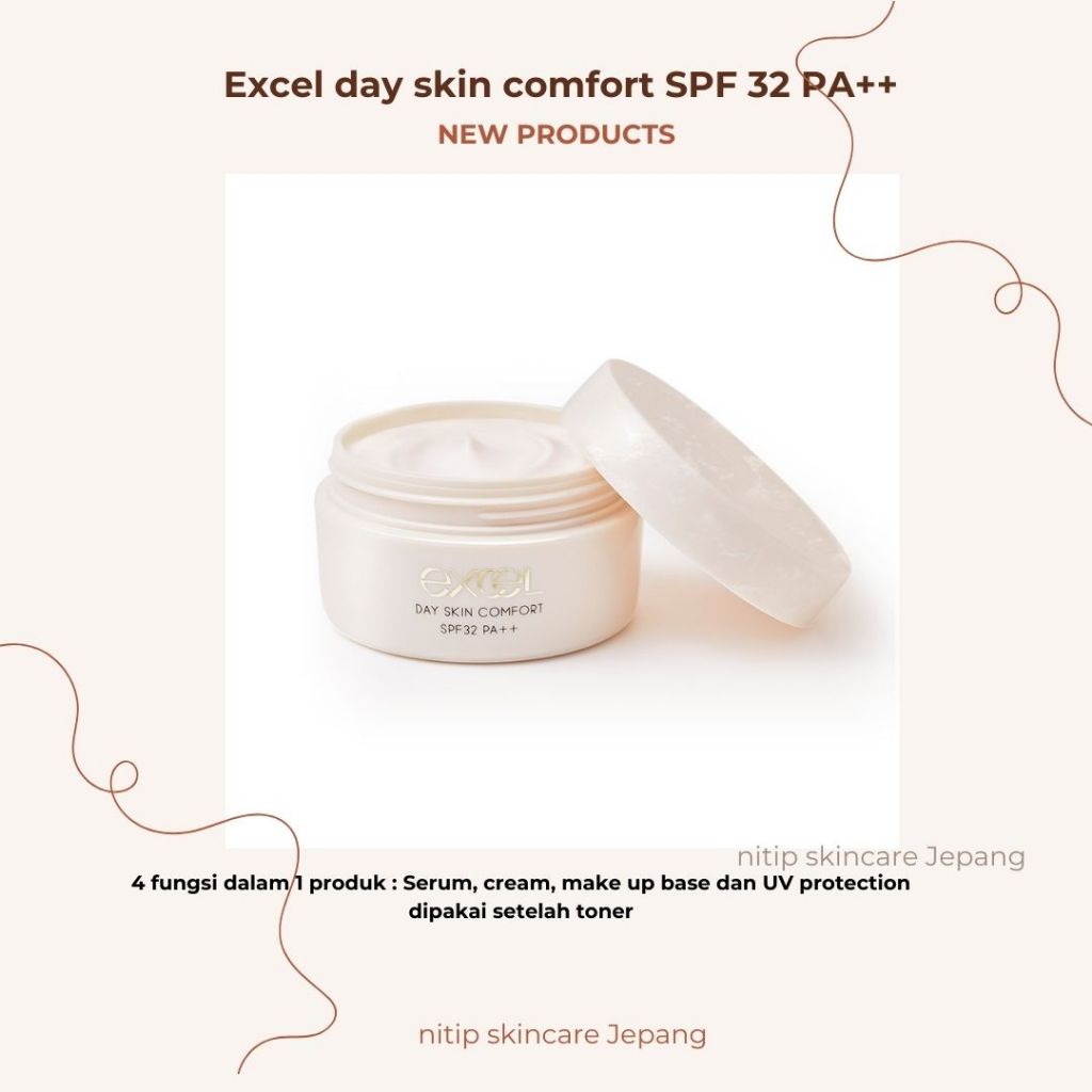 Jual po jepang excel day skin comfort spf 32 pa skincare excel
