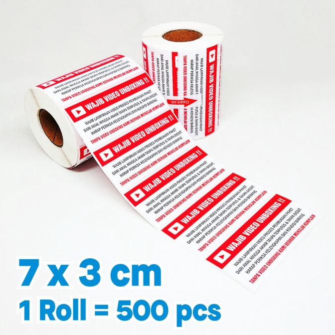 Jual KODE N7B5 Sticker Label Wajib Video Unboxing Stiker Pengiriman ...