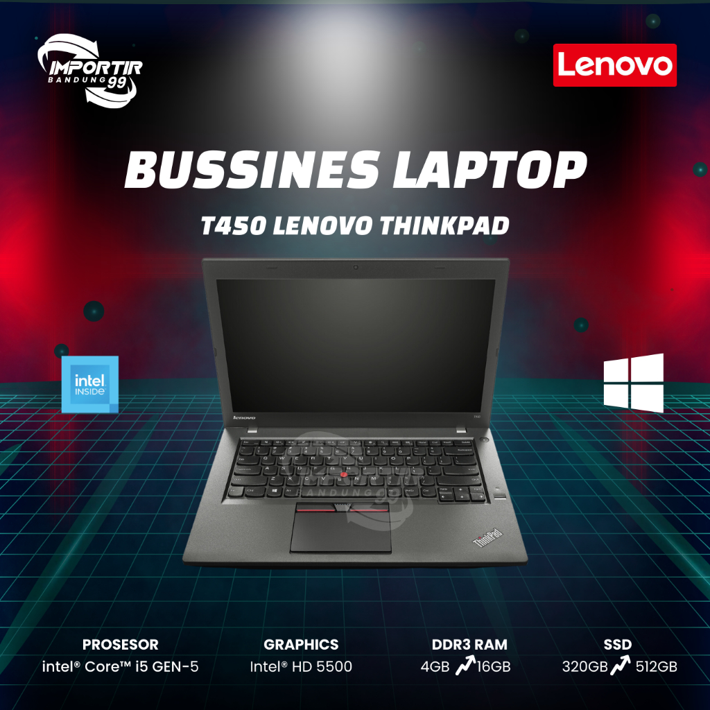 Barrette RAM 8GB DDR3L 1600MHz SODIMM Pour Lenovo ThinkPad T450 - Neuf Sous Garantie à Vie