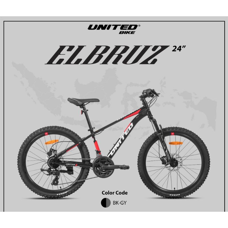 Jual Sepeda Gunung Remaja United MTB 24 inch Elbruz | Shopee Indonesia