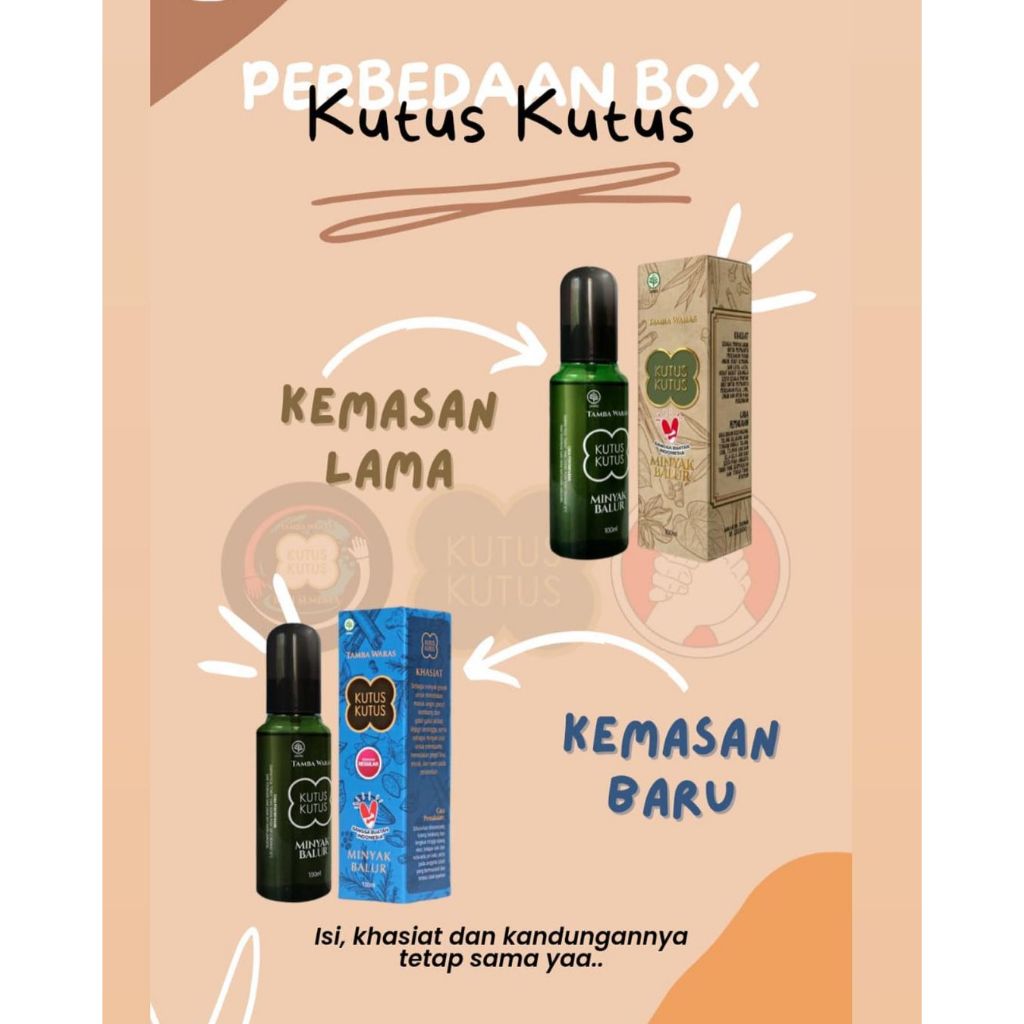 Jual Minyak Kutus Kutus Herbal Organic 100ml Kemasan Baru Shopee