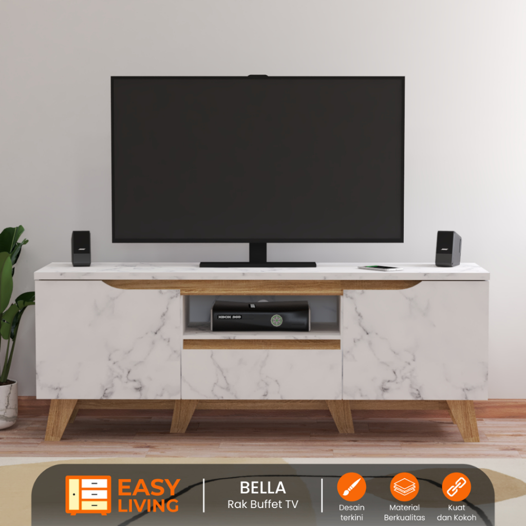 Jual Meja TV Rak TV Buffet TV minimalis modern serbaguna series bella ...