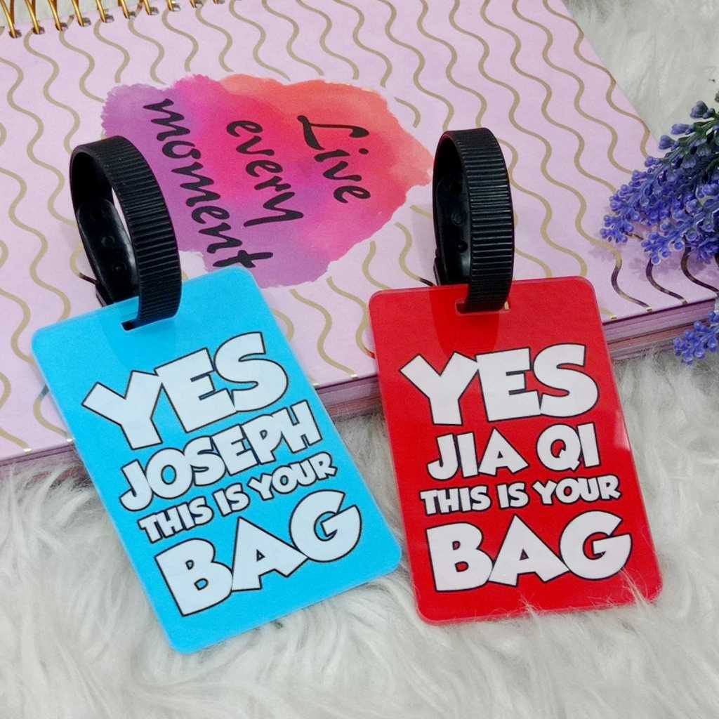 Jual Acrylic Bag tag gantungan tas anak souvenir - luggage tag Alphabet ...