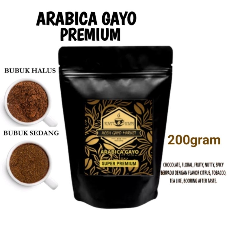 Jual KOPI GAYO ARABICA PREMIUM 200 GRAM KOP…