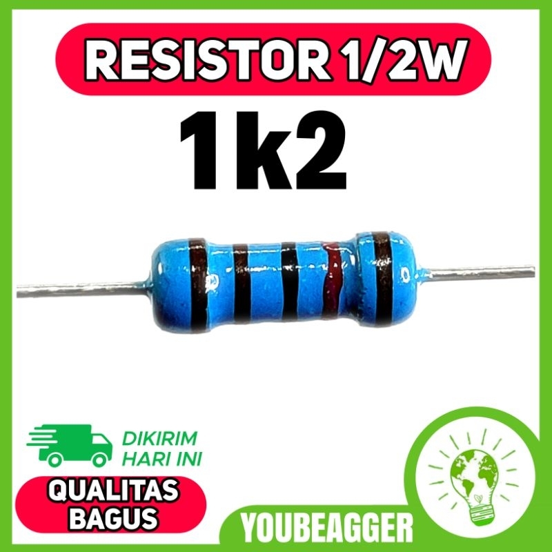 Jual Resistor 1k2 1/2W | Shopee Indonesia