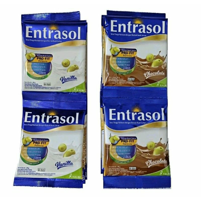 Jual entrasol renceng 10 sachet x 20gr Vanilla/Coklat | Shopee Indonesia