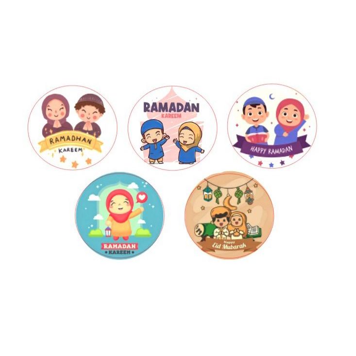 Jual 2LEMBAR Sticker Thankyou Packaging Lucu - Stiker Lebaran Hari Raya ...