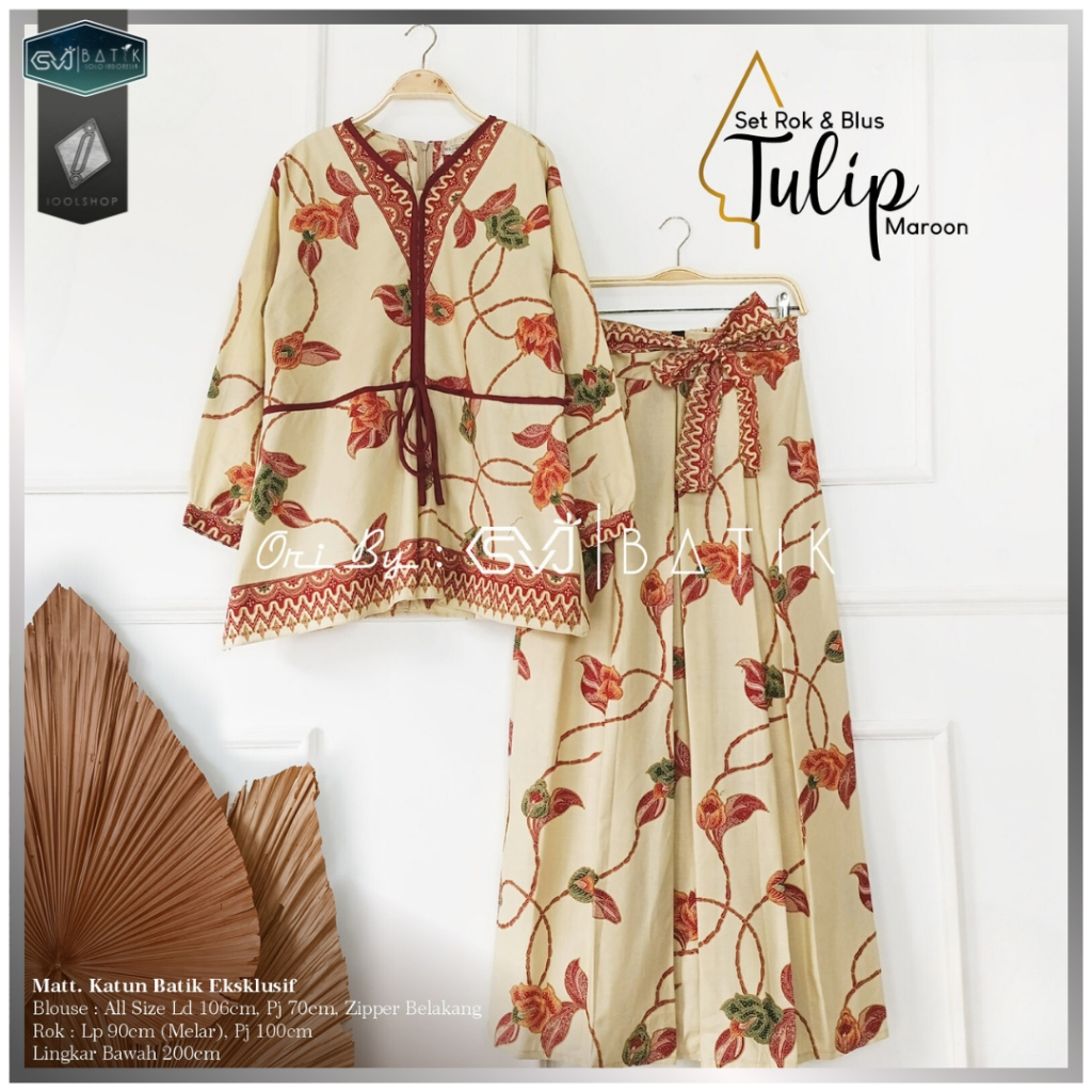 Jual SETELAN BATIK WANITA TERLARIS ROK BLOUSE MARIBAYA SET BATIK ATASAN ...