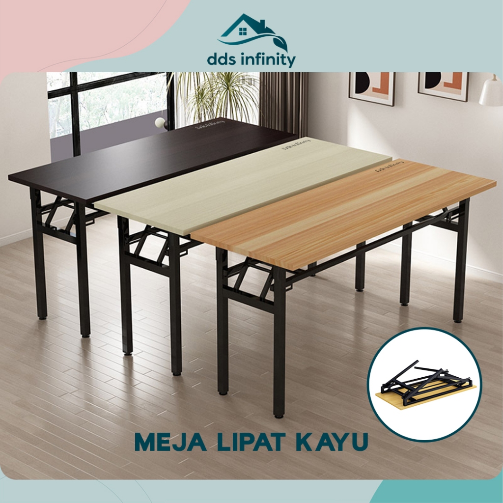 Jual Meja Lipat Meja Kayu Meja Motif Kayu Meja Pelatihan Serbaguna ...