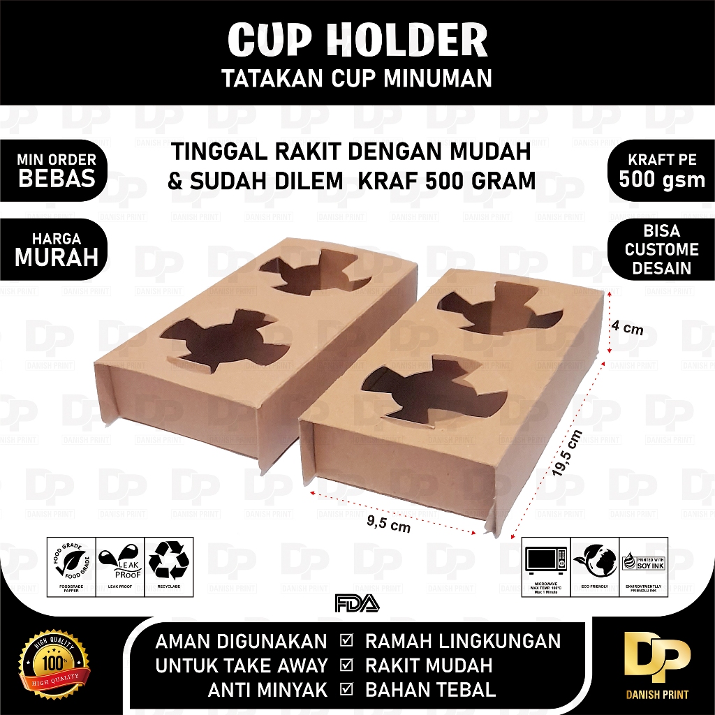 Jual Paper Cup Holder, Tatakan Minuman Take Away | Shopee Indonesia