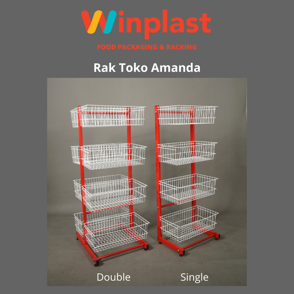 Jual Rak Toko / Rak Display / Rak Chiki / Rak Minimarket 4 Susun Amanda ...