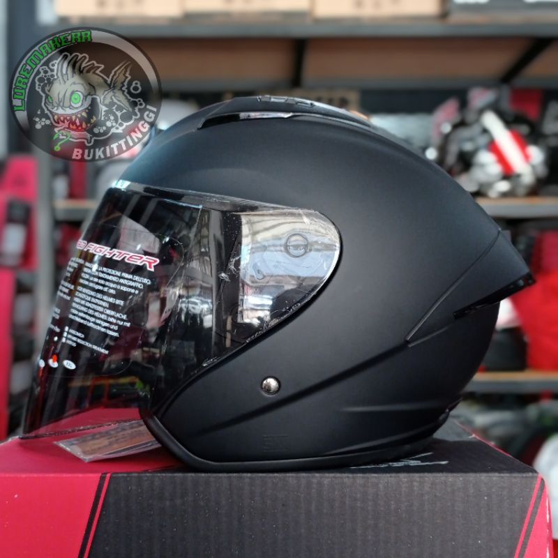 Jual Helm N Nhk Elite Solid Black Doff Shopee Indonesia