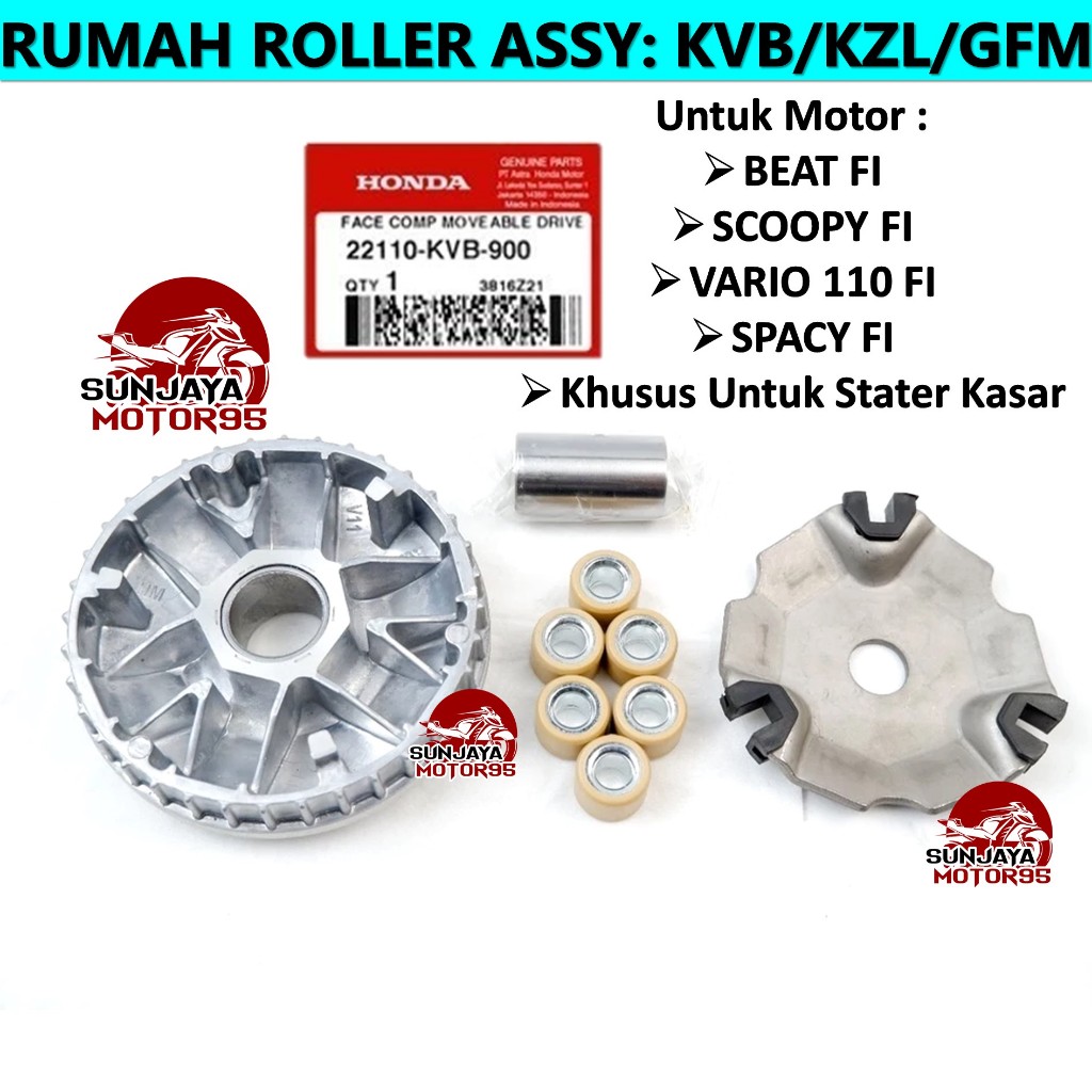 Jual Rumah Roller Assy Set Vario Karbu Beat Fi Scoopy Fi Vario Fi Kvb Gfm