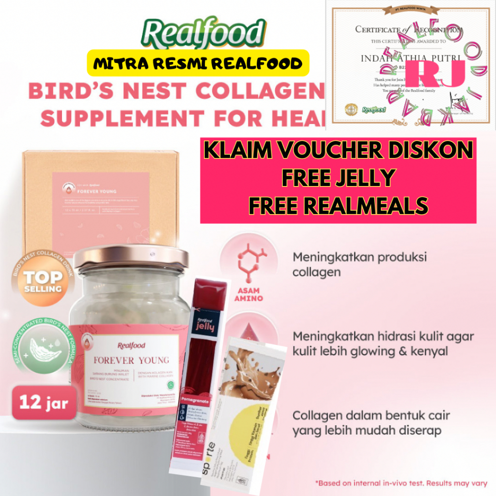 Jual Realfood Forever Young Semi Concentrated Bird Nest 20 Persen