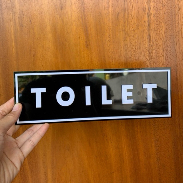 Jual sign akrilik TULISAN TOILET Custom Tulisan Sign Board Akrilik