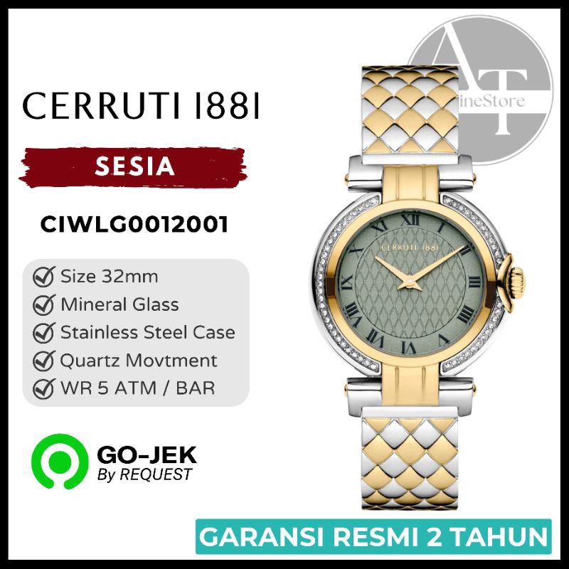 Jam Tangan Wanita Cerruti 1881 CIWLG0012001 Sesia ORIGINAL Resmi