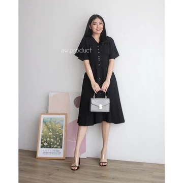 Freya Dress Casual Free Size Dress Wanita Korea Chic