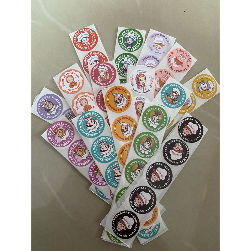 Jual 1 ROLL 500Pcs Sticker Label SELAMAT MENIKMATI STICKER THANK YOU Stiker  Bulat 2.5cm | Shopee Indonesia
