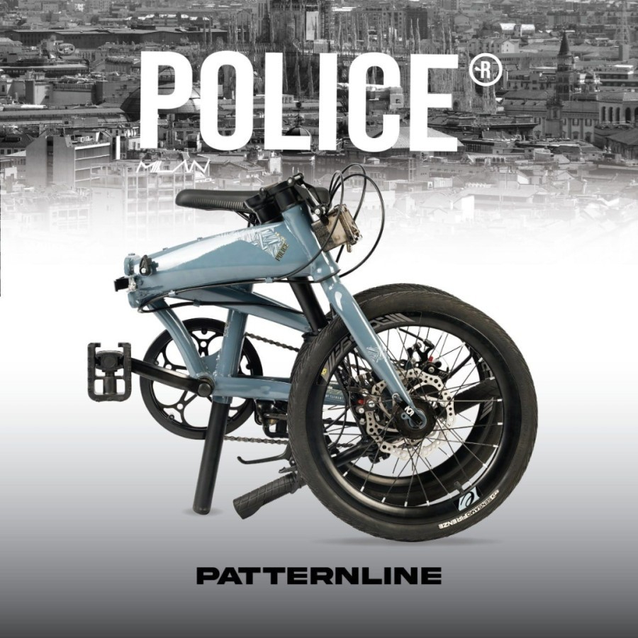 Jual Sepeda lipat 16 inch element police milan 8 speed rem cakram ...