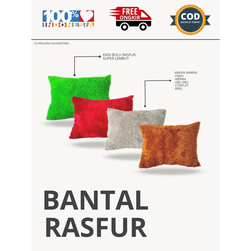 Jual Bantal Bulu Rasfur 60 x 40 cm | Shopee Indonesia