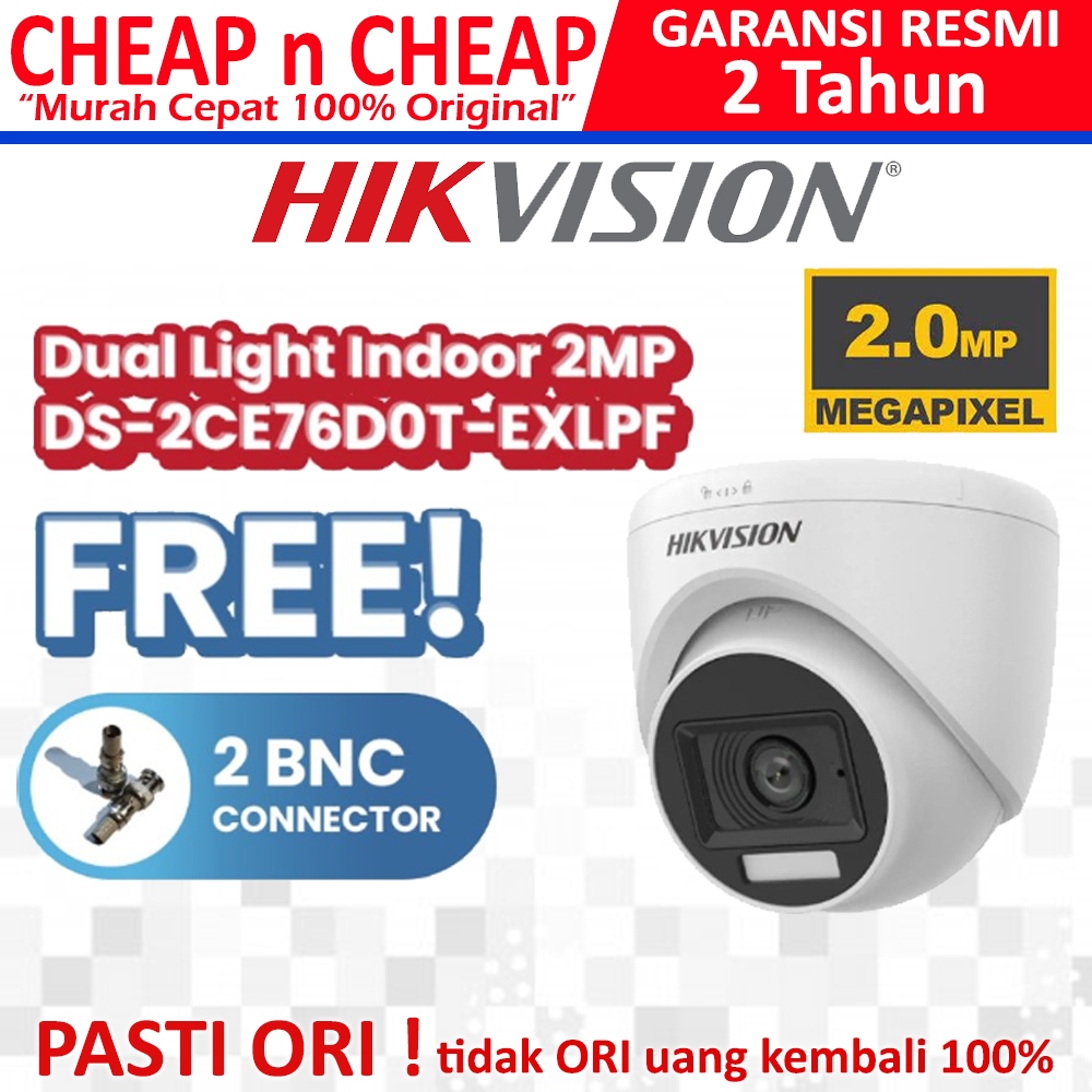 Jual Hikvision Ds 2ce76d0t Exlpf 2mp Dual Light Indoor Fixed Hik Vision