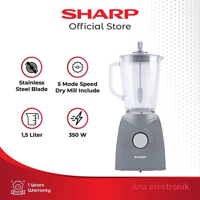 Jual BLENDER SHARP EM-151G/GY 2 ( TABUNG KACA) | Shopee Indonesia