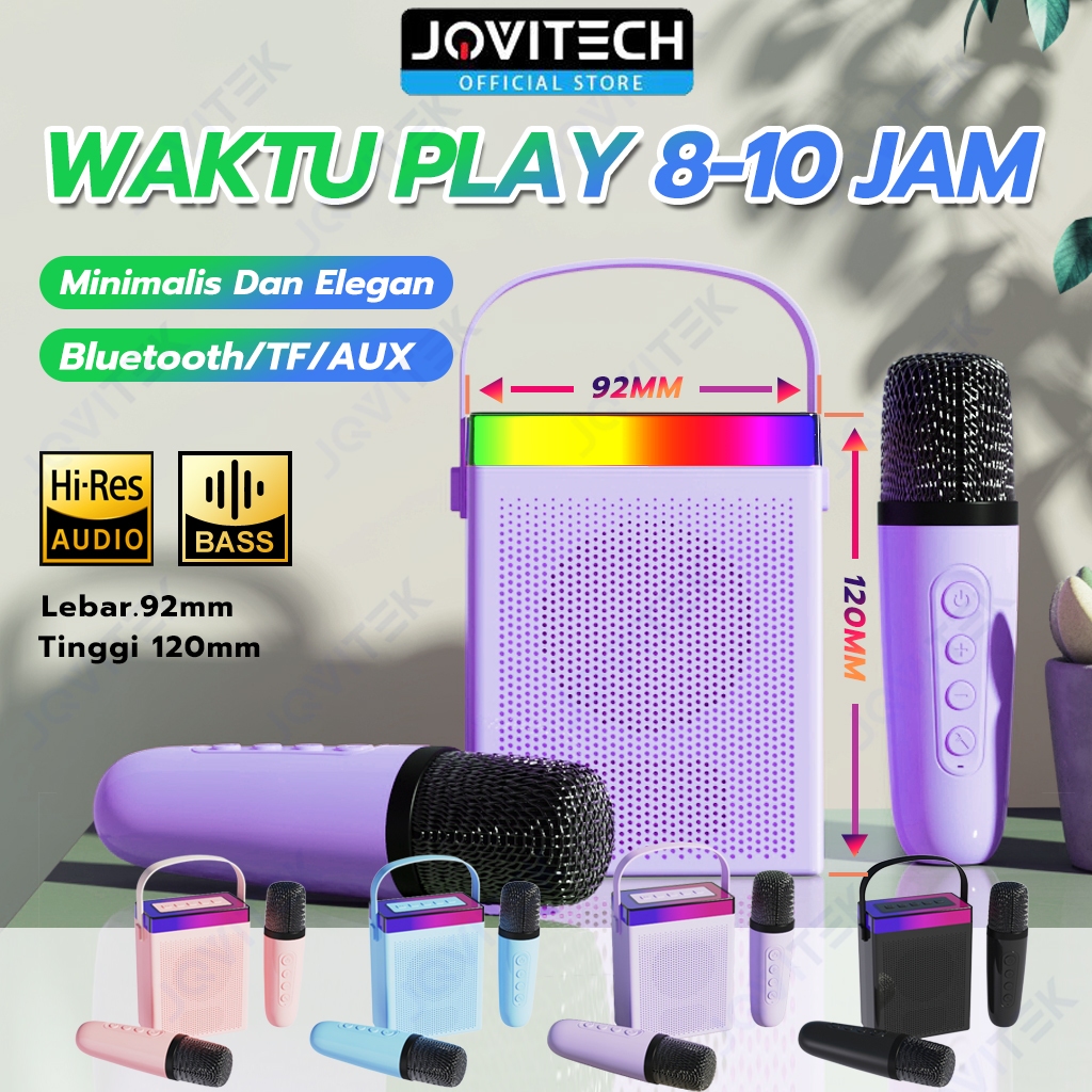 Jual Jovitech Speaker Bluetooth Mic Set Karaoke Speaker Ktv Cute Stereo Wireless Lucu