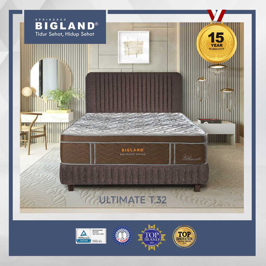 Jual Bigland Springbed ULTIMATE Plustop (FOAM ENCASED) - Kasur saja/SET ...