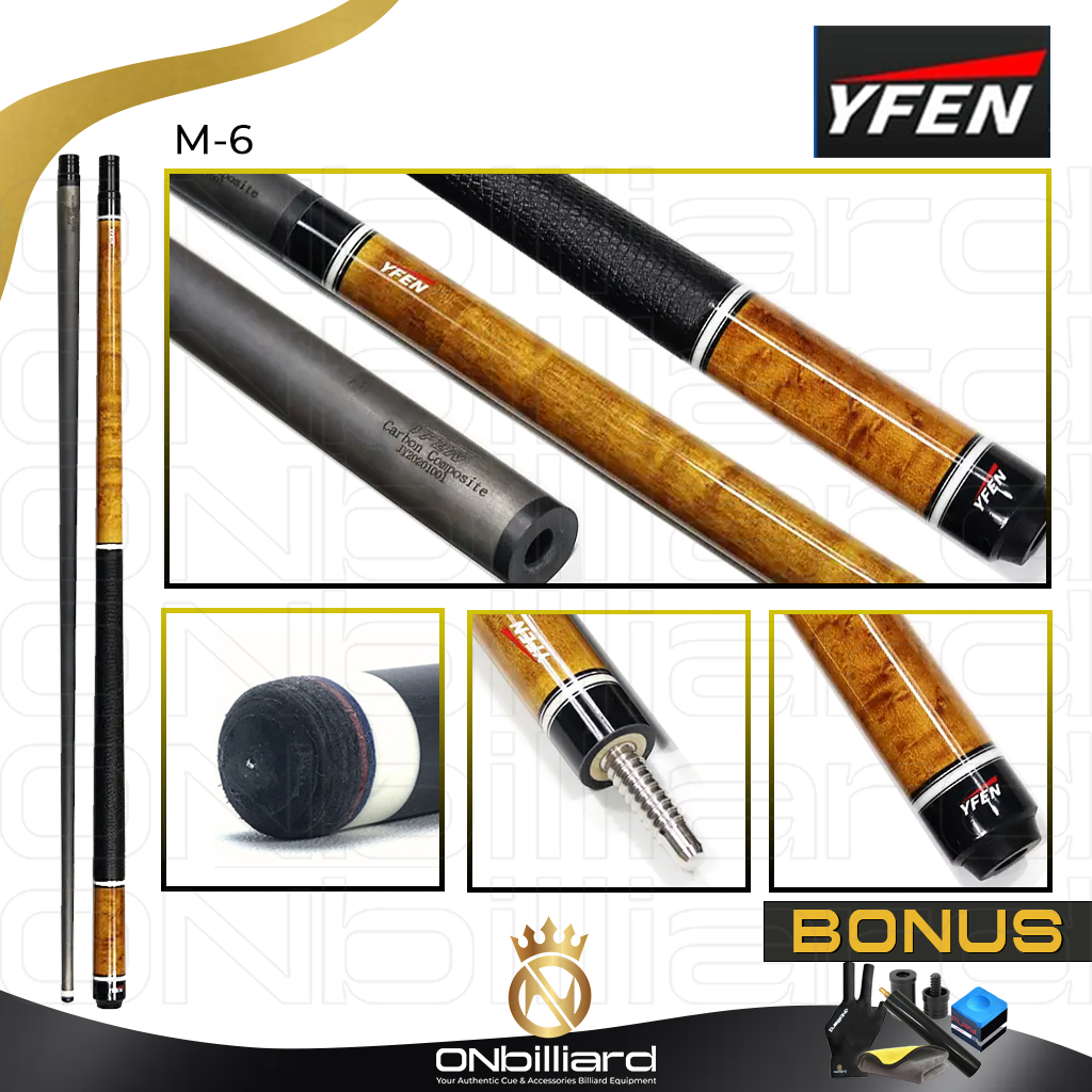 Jual Yfen M6 M8 M10 M11 Leather Carbon Cue Stik Stick Billiard Biliar