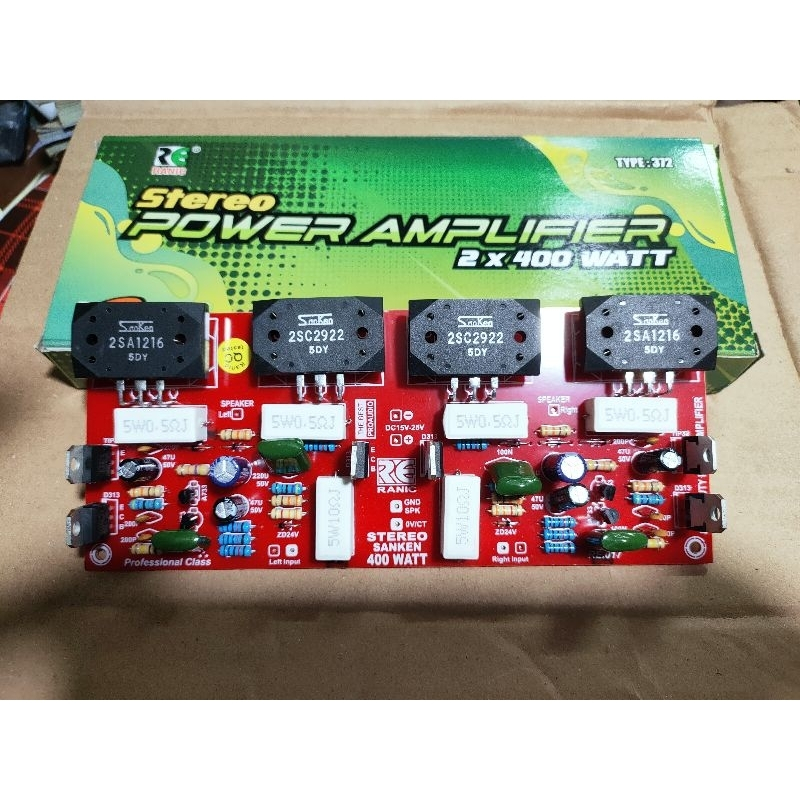 Jual Kit Power Amplifier X Watt Stereo Plus Final Sc Sa Shopee Indonesia