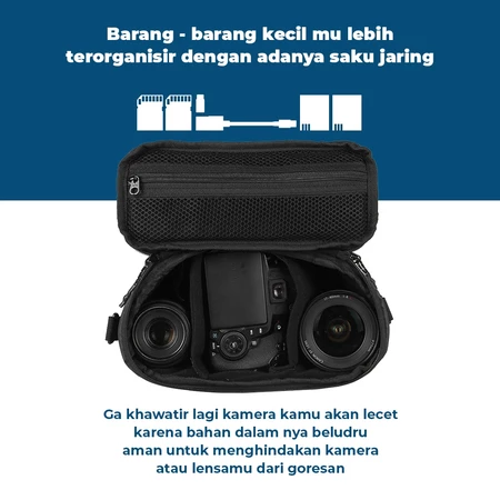 ATVA Insert Camera Bag insert kamera praktis untuk tas sling