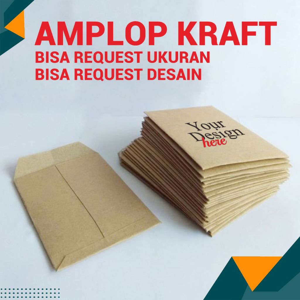 Jual Amplop Packaging Olshop Aesthetic Vintage Coklat Ada Seal Perekat