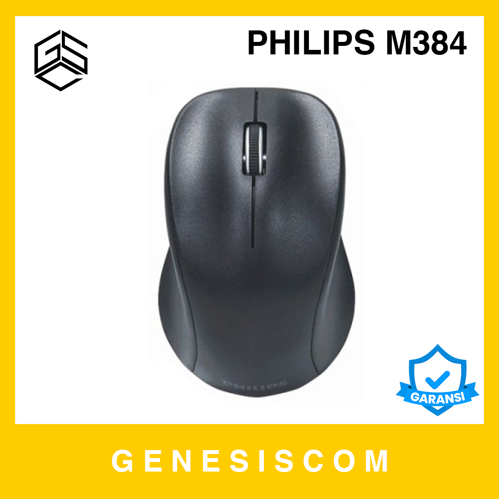 Jual Mouse Wireless PHILIPS M384 Ergonomis 2.4G USB Receiver Dongle ...