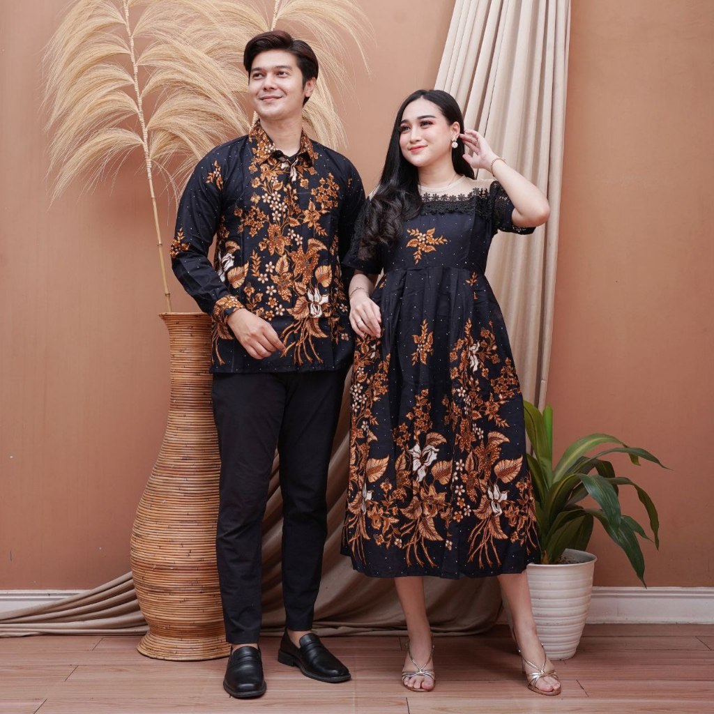 dress batik pesta elegan modern Party Dress Batik Party Wear Batik Dress Set 