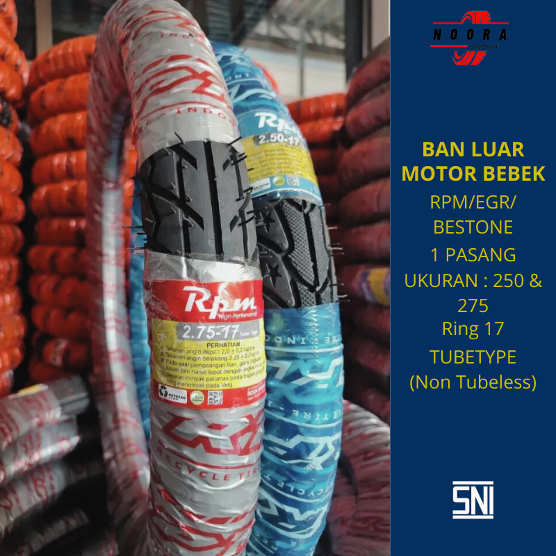 Jual 1 Paket/sepasang ban luar sepeda motor bebek RPM/Egr/BESTONE 250 ...