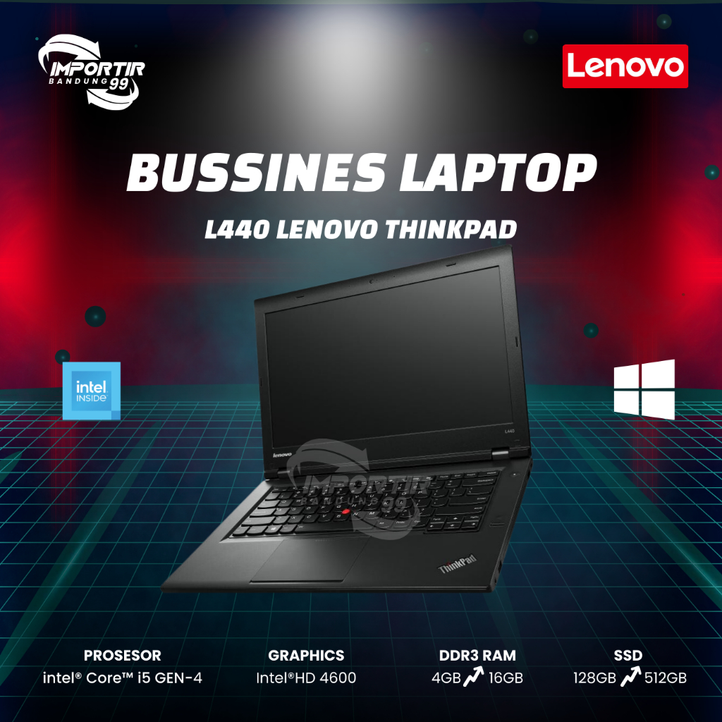 Jual Laptop Lenovo Thinkpad L440 Core I5 Gen 4 Ram 8GB SSD 256GB Murah ...