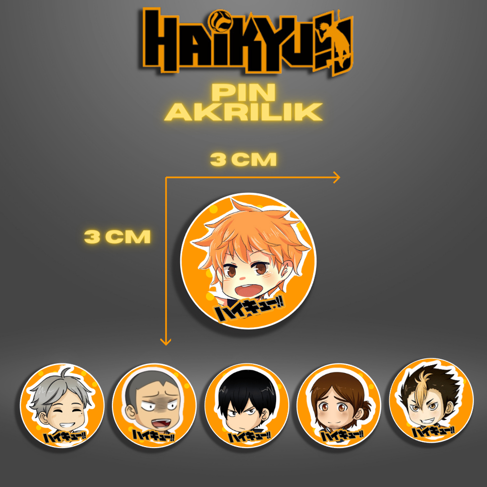 Jual Bros Pin Anime Haikyu Acrylic Lapel Pin Haikyu Kartun Lucu Hiasan Shopee Indonesia 1456