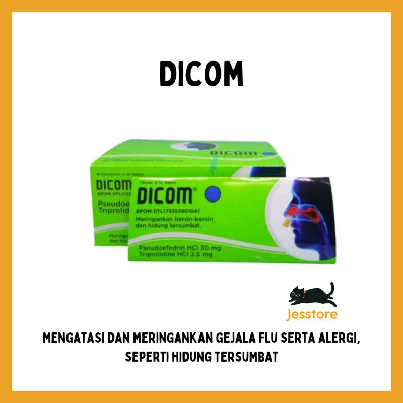 Jual DICOM TABLET (OBAT FLU UNTUK HIDUNG TERSUMBAT) | Shopee Indonesia