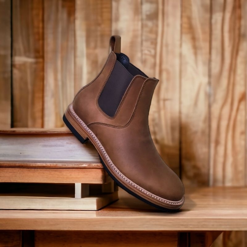 Jual Chelsea Boots Map Inc - Sepatu Chelsea Boots Formal Kulit Sapi ...