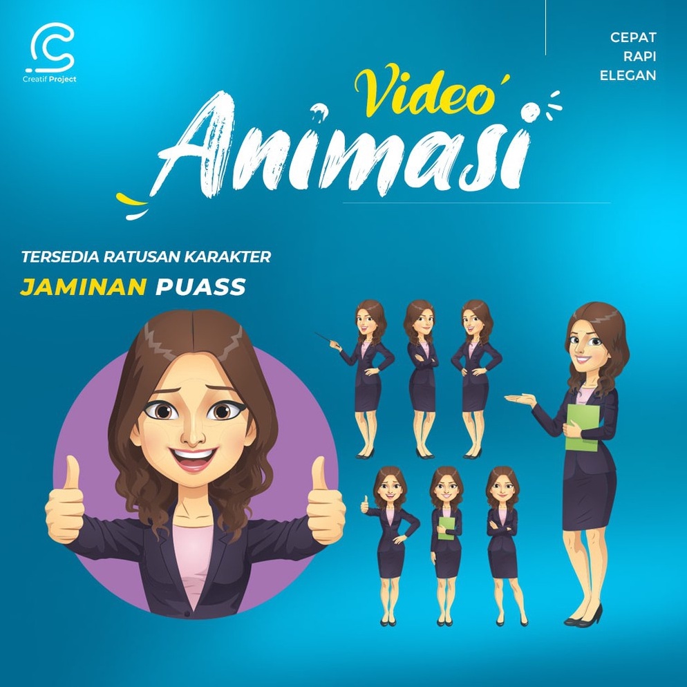 Jual ART M23Q Video Animasi Presentasi Explainer Kartun 2D Video