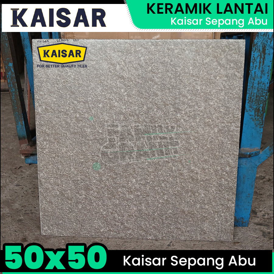 Jual Keramik Kasar 50x50 Kaisar Sepang Abu Teras Garasi Carport Kw1