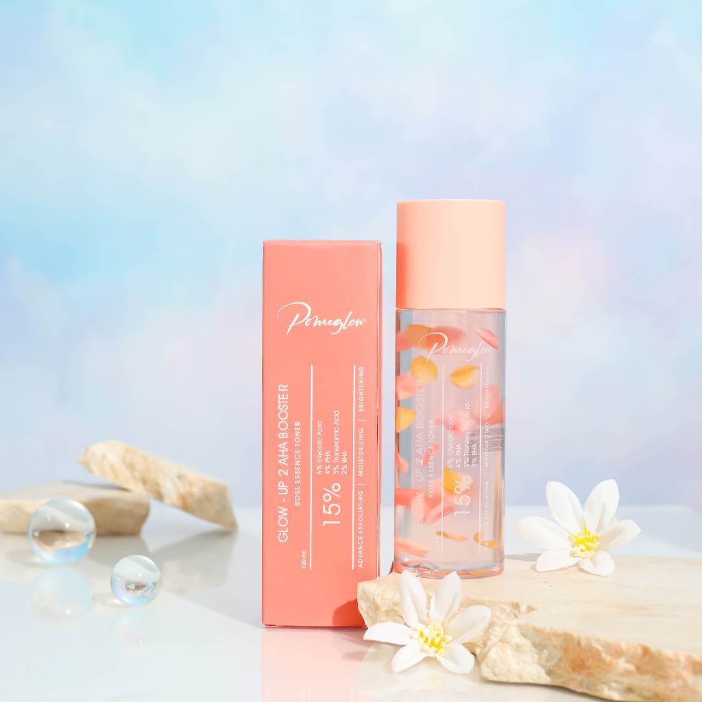 Jual Pomeglow Glow Up AHA Booster Exfoliating Toner Toner