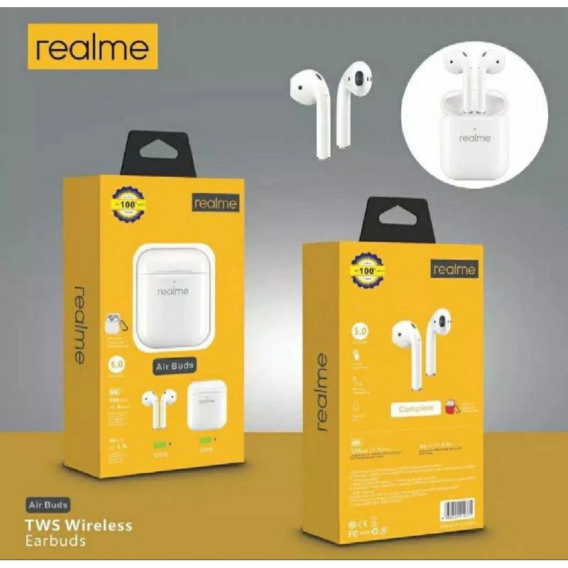 Jual Headset Bluetooth Realme Air Buds Tws Wireless Stereo V5.0